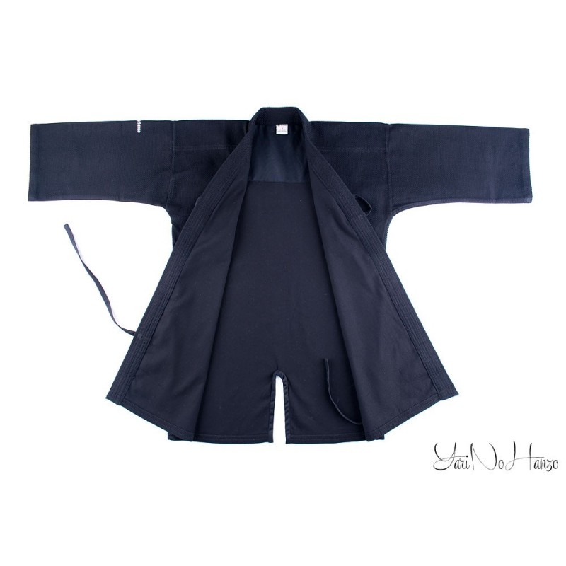 Iaido / Kendo Gi Professional 2.0 | Kendo Jacke Schwarz | Kendojacke mit Reiskornwebung