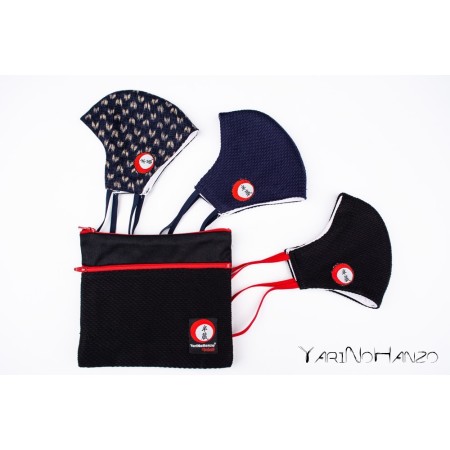 Set mit 3 YariNoHanzo-Gesichtsmasken und einer Tragetasche