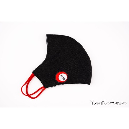 YariNoHanzo schwarzer Mundschutz | 100% LEINEN | MADE IN ITALY