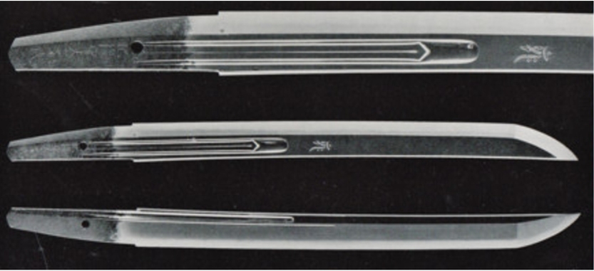 Wakizashi „Dämonenmesser“ für Yagyū Renyasai geschmiedet, vollständige Ansicht der Klinge